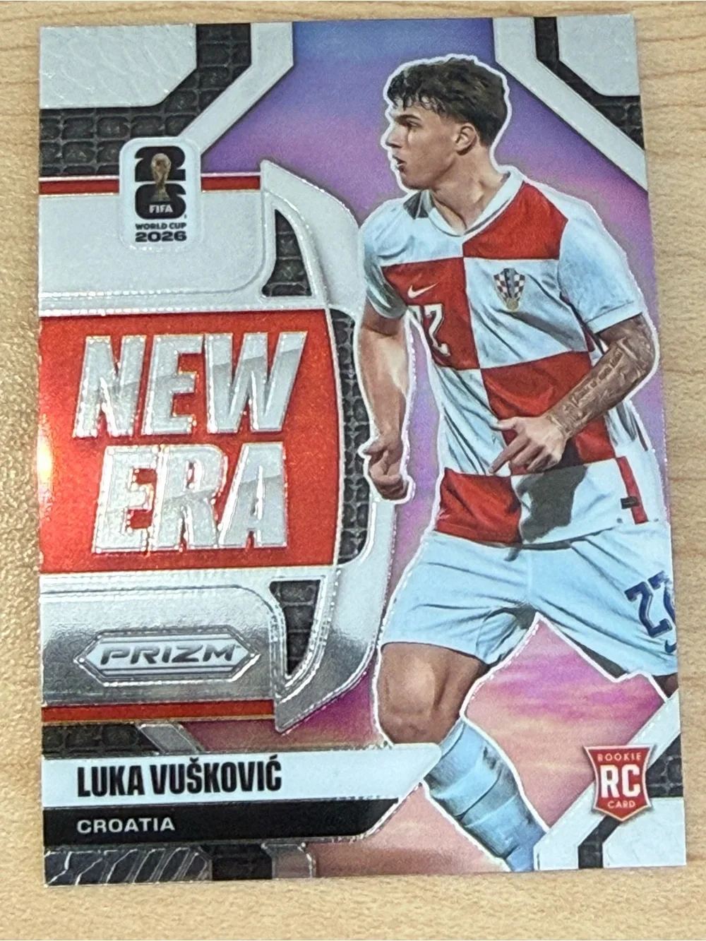Panini Prizm Luka Vušković Croatia Card - Red & White